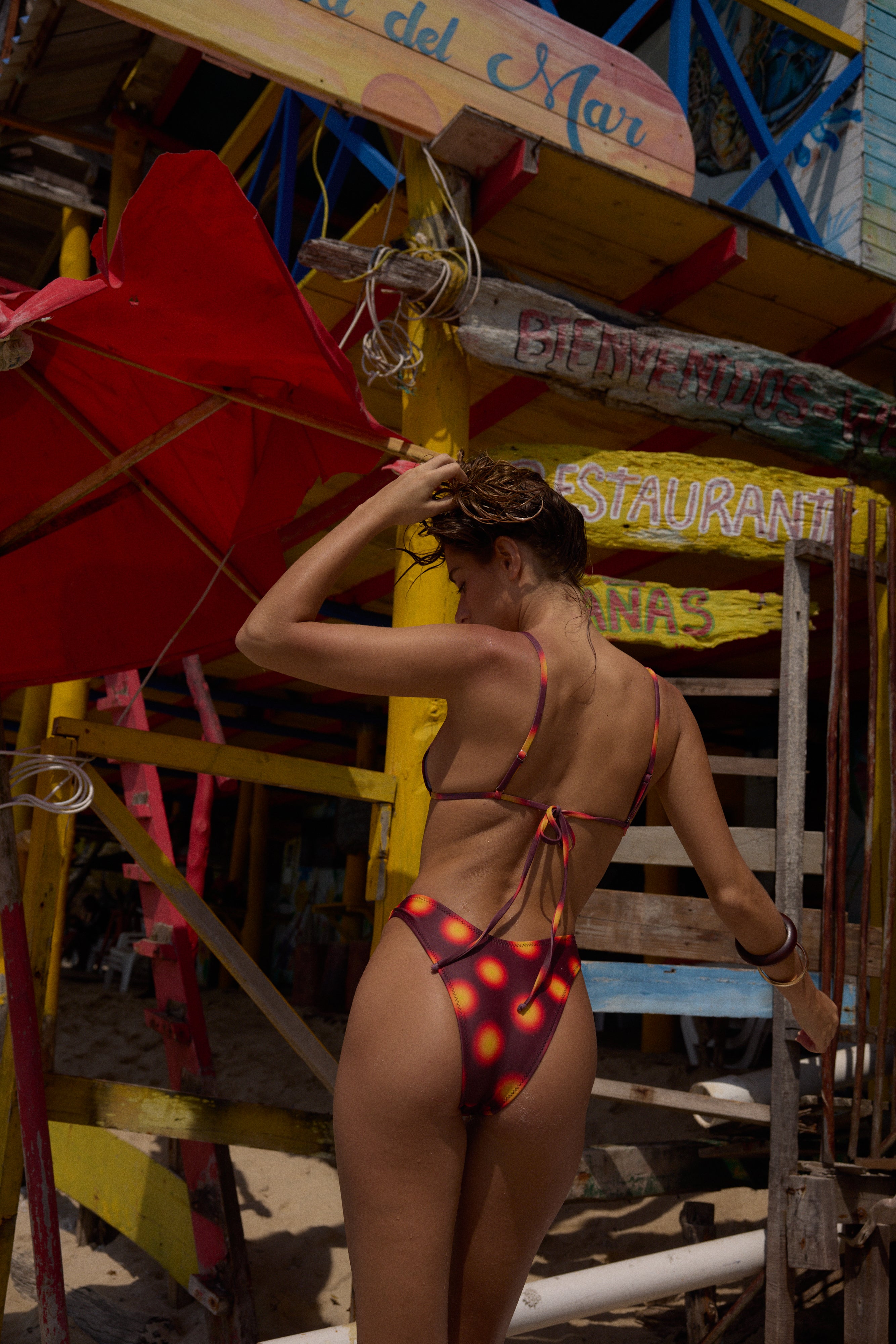 Loleia Swim - Playa Blanca Glow Burgundy - Shoulder Top