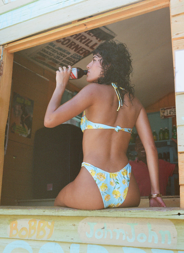 Roses by the Sea Blue - Scrunchie Bottoms