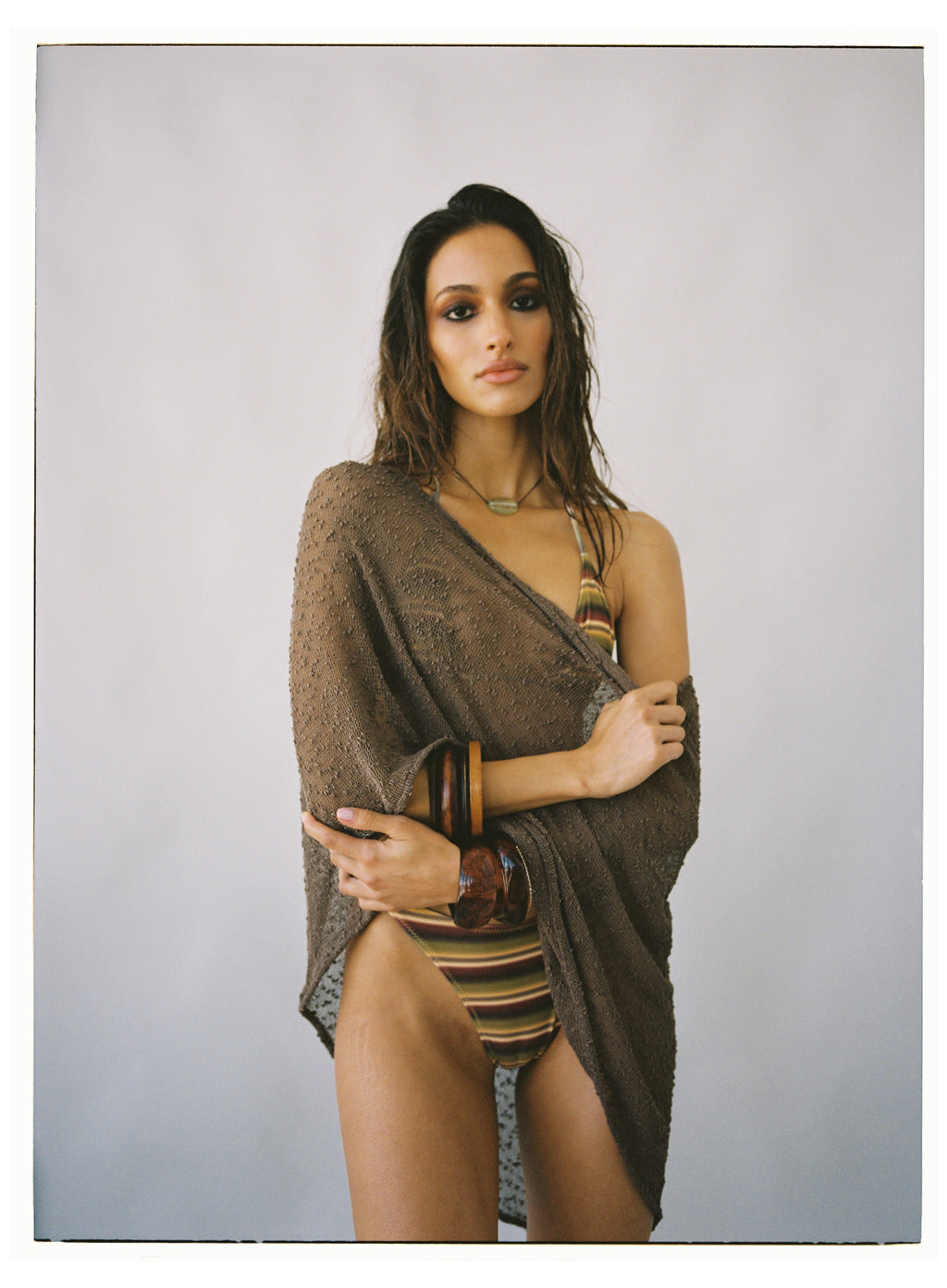 Aletheia Shawl  - Brown PRE ORDER
