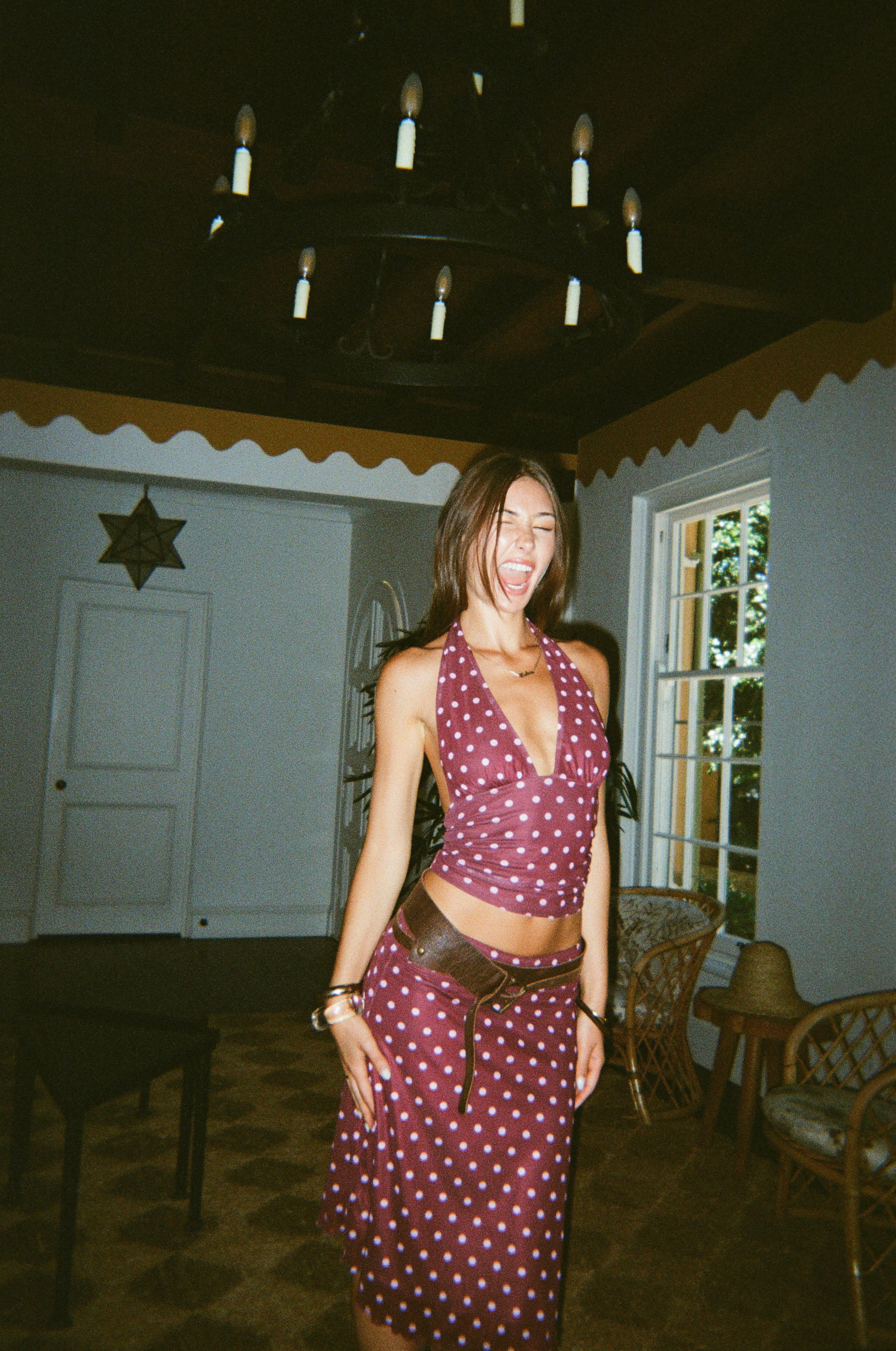 Loleia Swim - Chateau Pois Midi Skirt - Plum