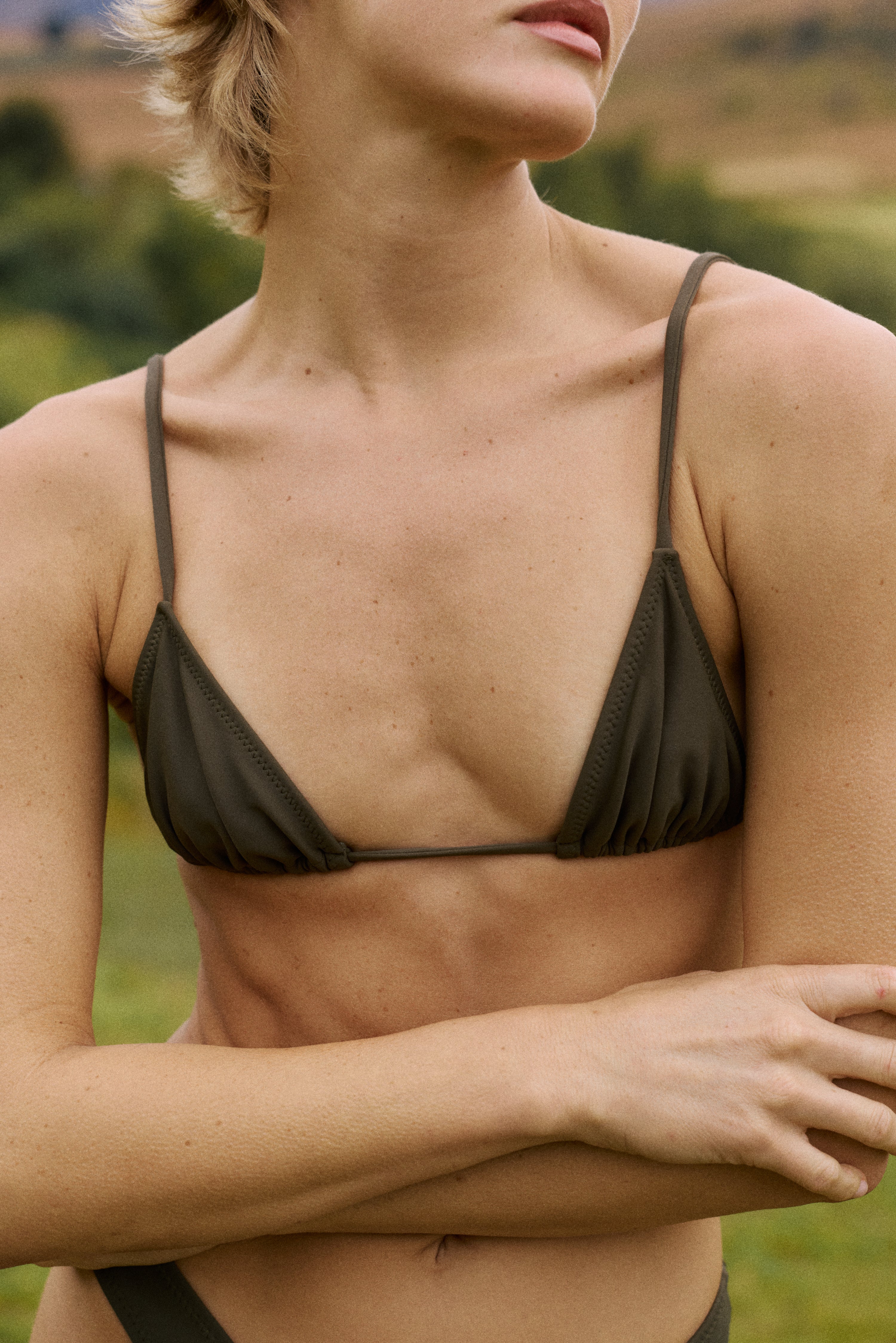 Loleia Swim - Khaki  - Shoulder Top