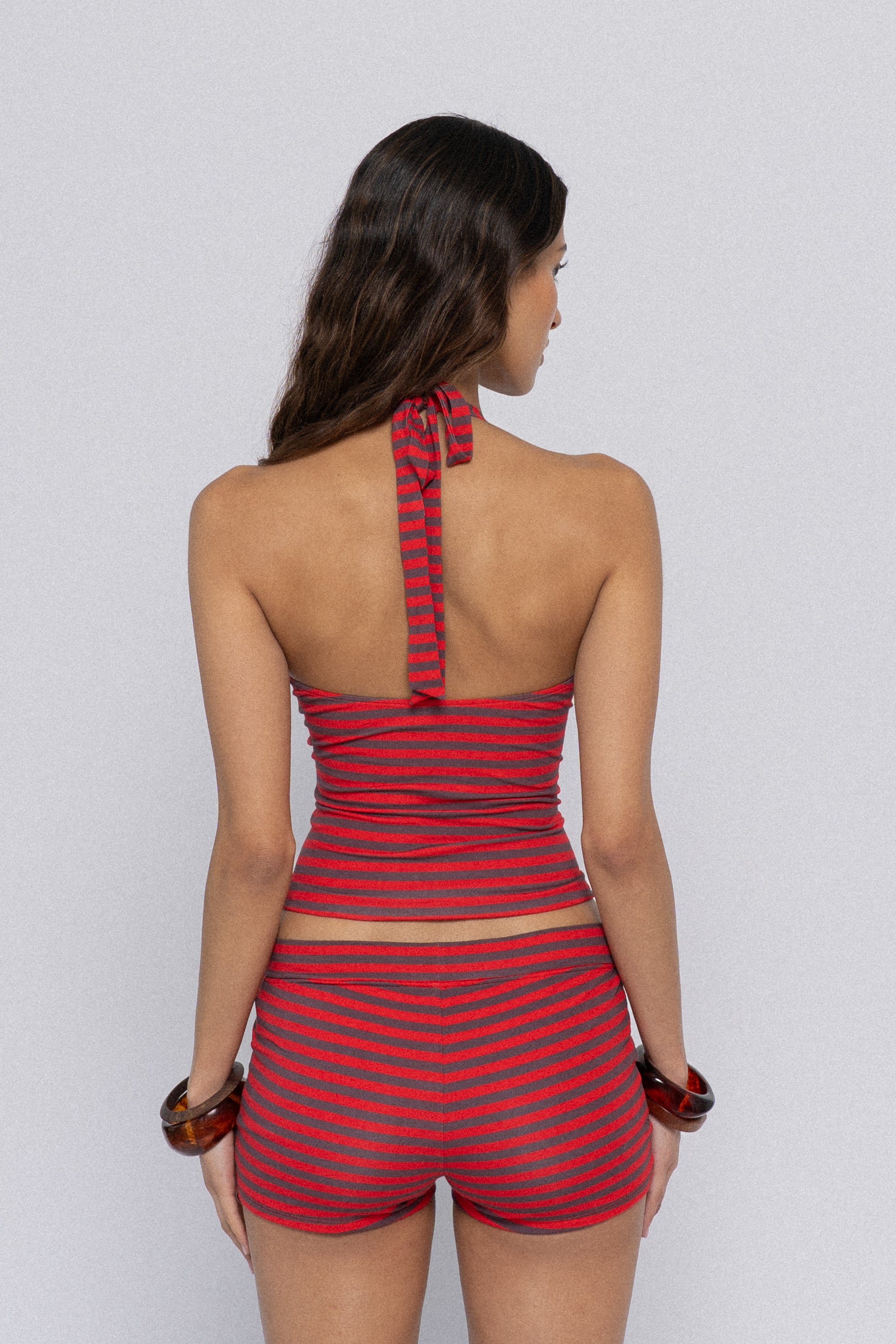 Loleia Swim - PRE ORDER Streamline Stripe Red - Halter Top