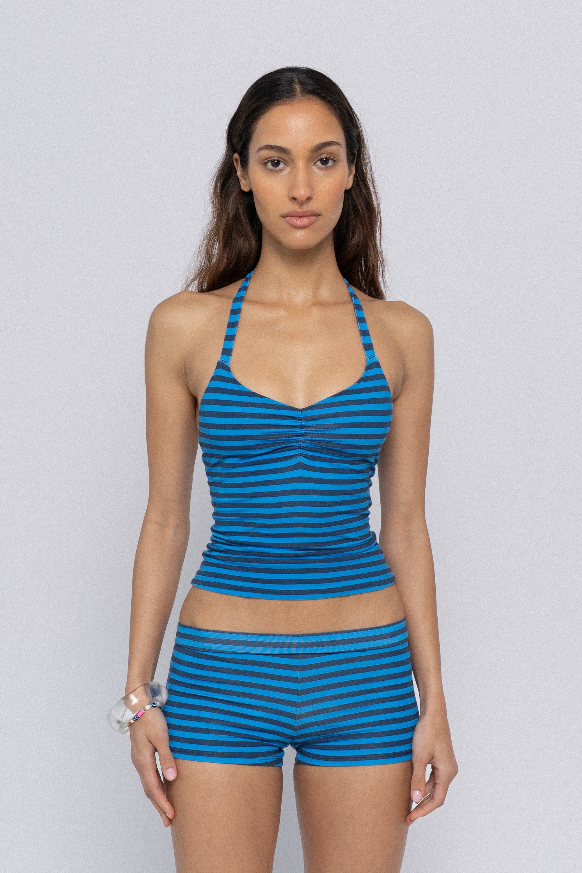 Loleia Swim - PRE ORDER Streamline Stripe Blue - Halter Top