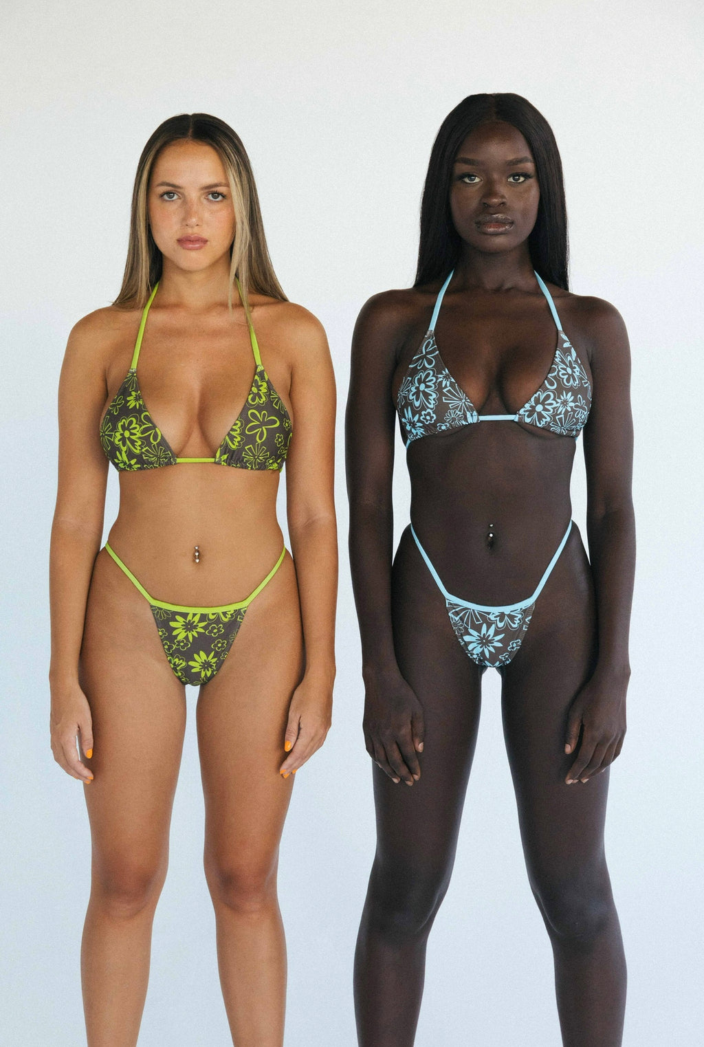 The Baby Bikini Green - Contrast Bottom