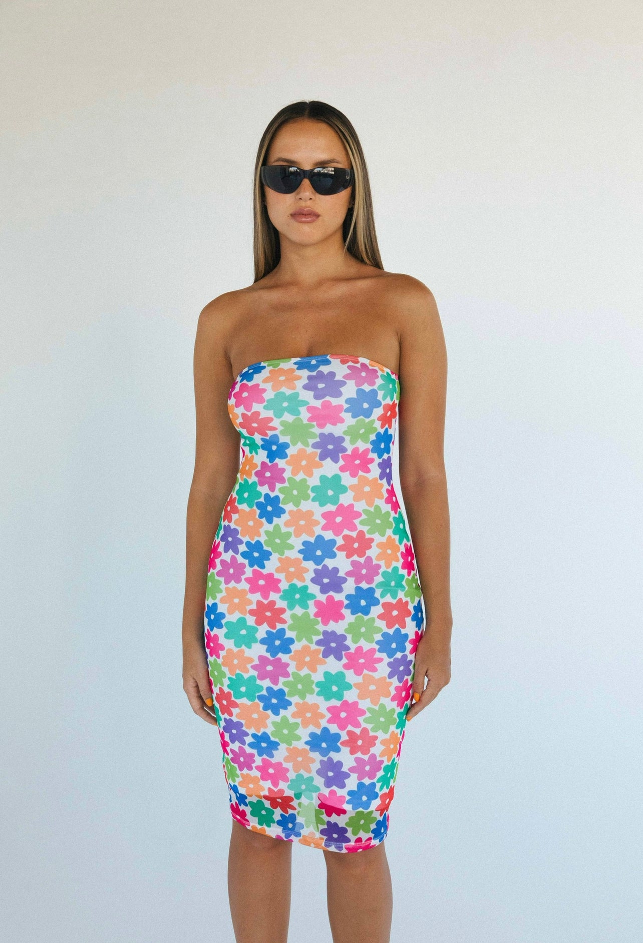 Loleia Swim - The Baby Midi Dress - Paint Me A Flower